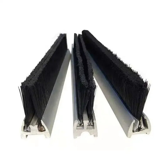 Door Channel Sealing Cleaning Dust-proof Weather Strip Brush Heavy Duty Industrial Aluminum H Profile Type Brush Strips Manufacturer