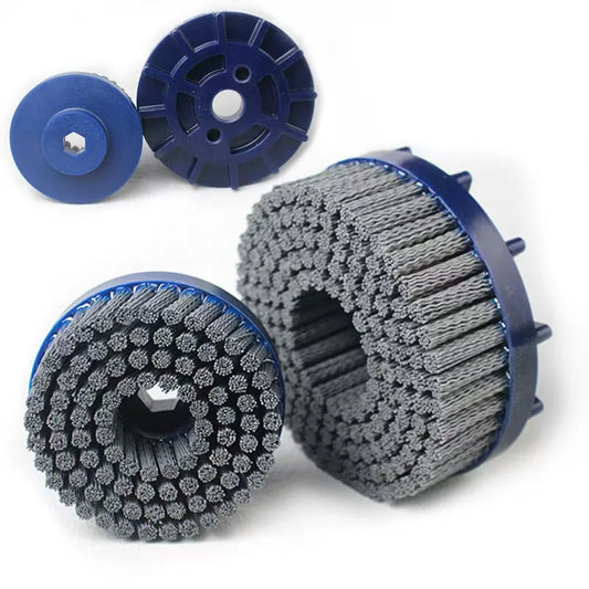 Industrial Customized Deburring Grinding Polishing Abrasive Nylon Bristles Disc Brush for Cleaning